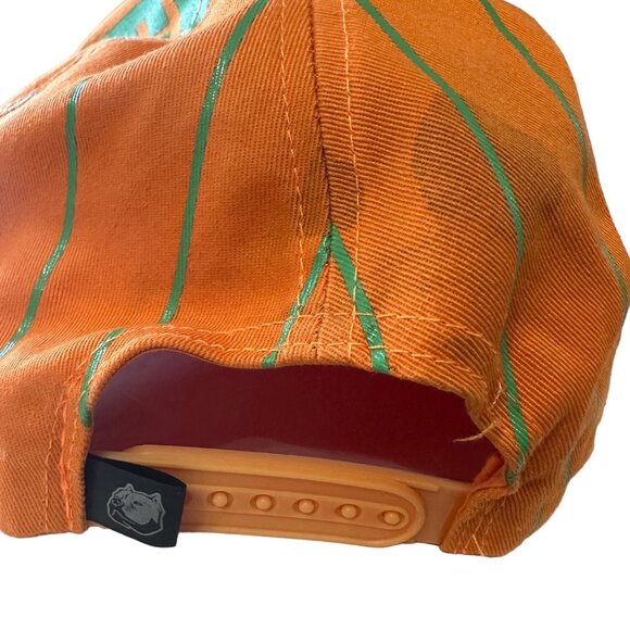 Pitbull Houston One Size Fits Most snap back orange green trucker hat flaw - Picture 11 of 11